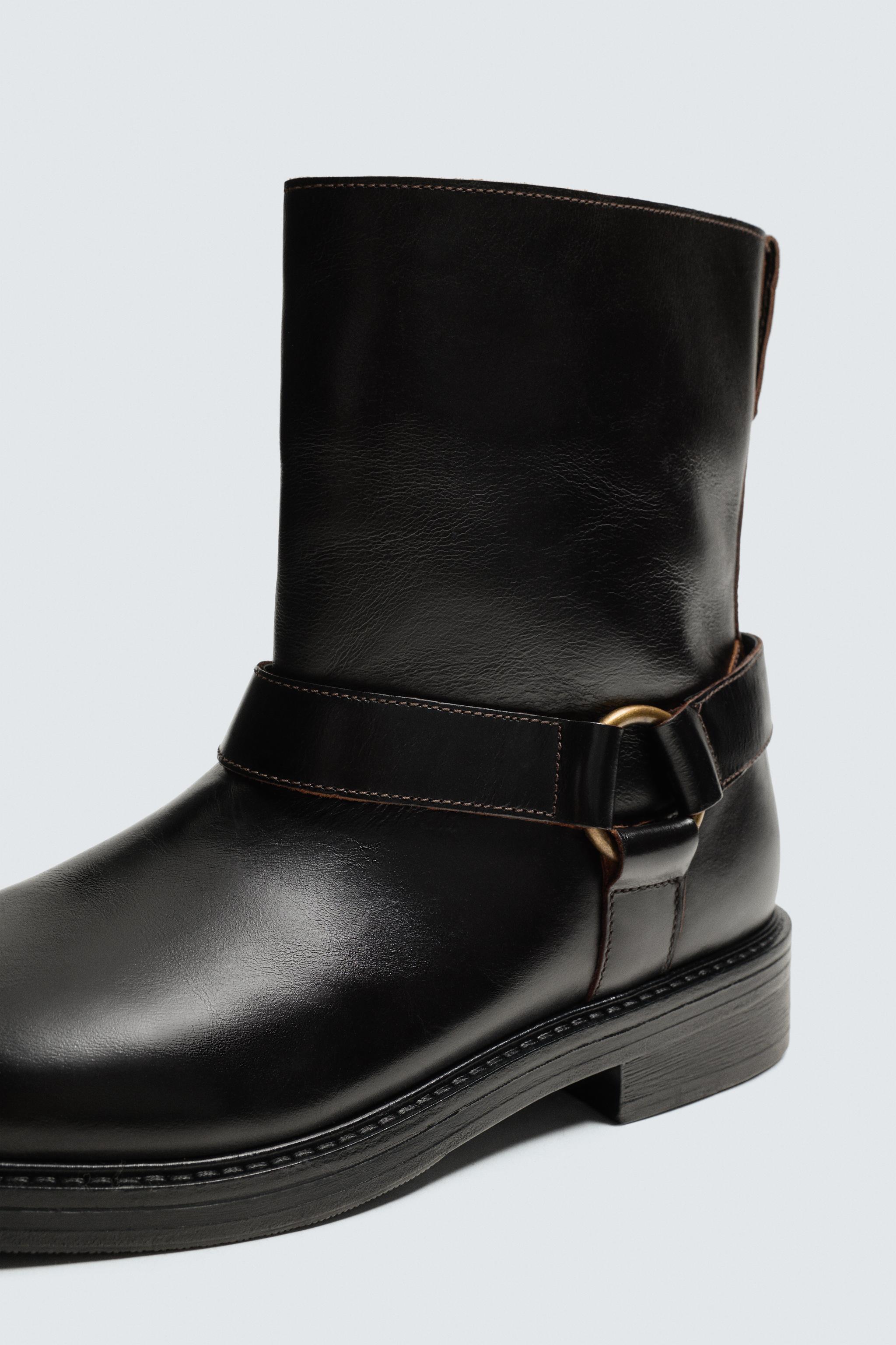 HARNESS LEATHER BOOTS